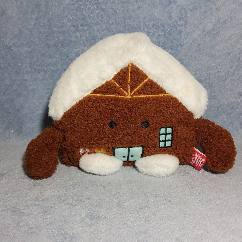 BumBumz 7.5" Chrissy Gingerbread House Plush Holiday Christmas Decor Stuffed Toy